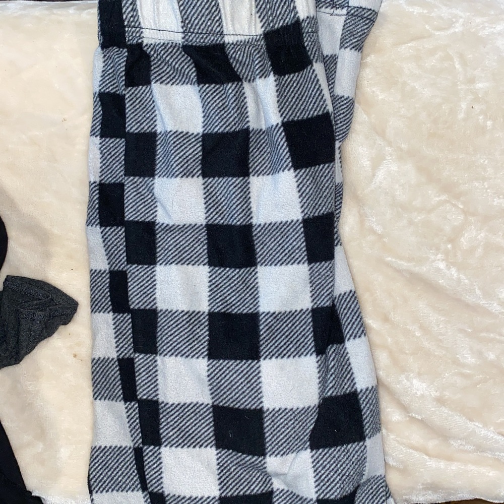 Plaid sleep fuzzy pants